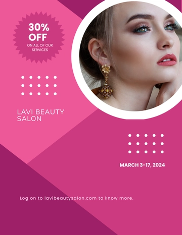 Free Simple Salon Flyer Template to Edit Online