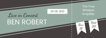 Free Concert Event Ticket Template to Edit Online