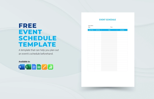 Event Schedule Template Event Schedule Template