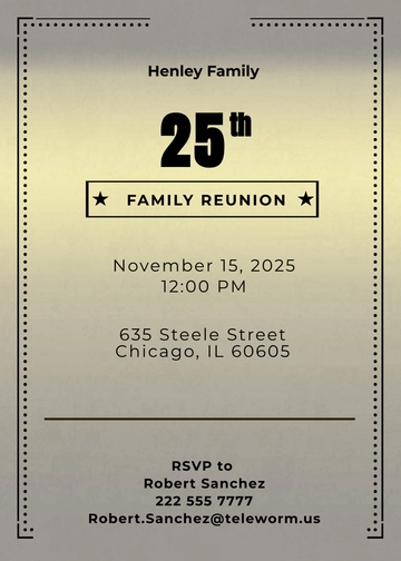 Free Elegant Family Reunion Invitation Template to Edit Online