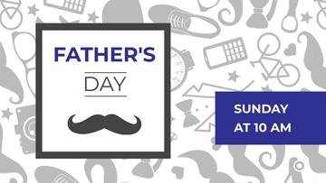 Free Father's Day YouTube Video Thumbnail Template to Edit Online