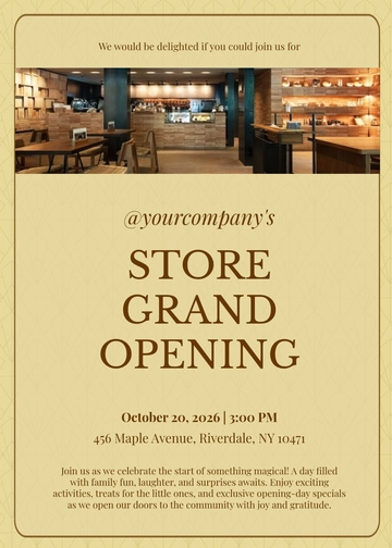 Free Restaurant Grand Opening Invitation Template to Edit Online