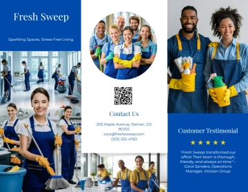 Free Cleaning Service Brochure Template to Edit Online