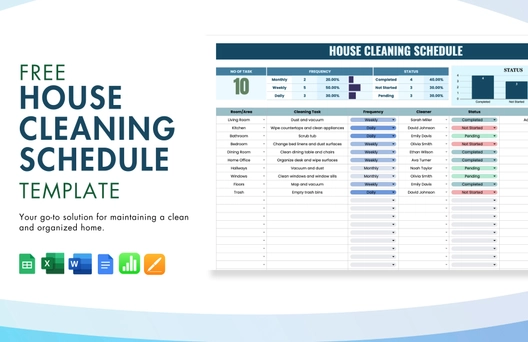 House Cleaning Schedule Template House Cleaning Schedule Template