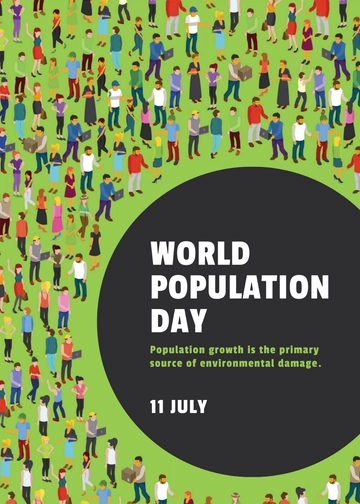 Free World Population Day Greeting Card Template to Edit Online