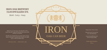 Free Beer Can Label Template to Edit Online