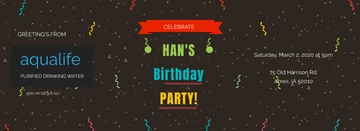 Free Birthday Water Bottle Label Template to Edit Online
