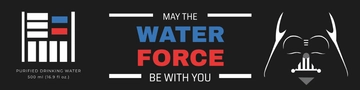 Free Star Wars Water Bottle Label Template to Edit Online