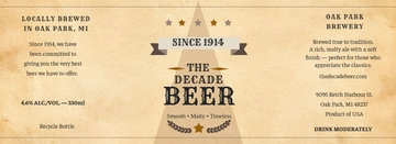 Free Vintage Beer Label Template to Edit Online