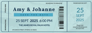 Free Boat Boarding Pass Invitation Template to Edit Online