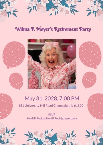 Free Retirement Party Invitation Template to Edit Online | Template.net