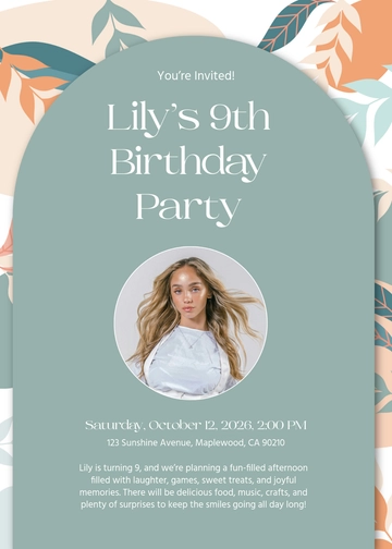 Free Simple Birthday Invitation Template to Edit Online