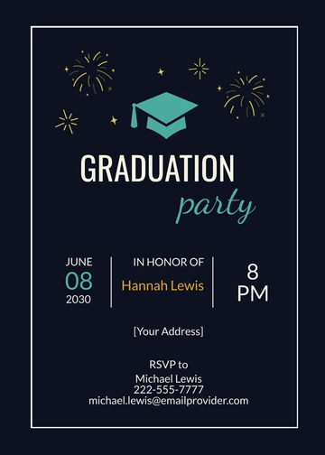 Free Sample College Graduation Invitation Template to Edit Online