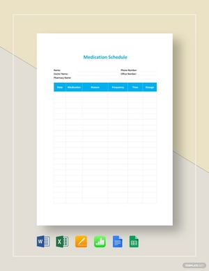 Medication Schedule Template