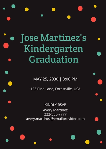 Free Kindergarten Graduation Invitation Template to Edit Online