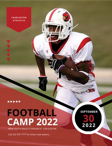 Free Football Camp Flyer Template to Edit Online