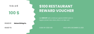 Free Restaurant Voucher Template to Edit Online