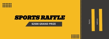 Free Sample Sports Raffle Ticket Template to Edit Online