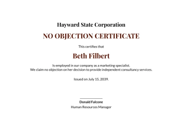 Free No Objection Certificate for Employee Template to Edit Online Free No Objection Certificate for Employee Template to Edit Online