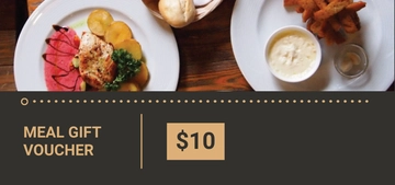 Free Meal Gift Voucher Template to Edit Online