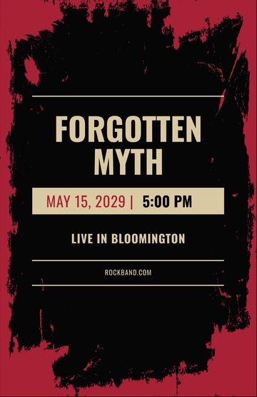 Free Rock Concert Poster Template to Edit Online