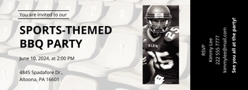 Free Sports Ticket Invitation Template to Edit Online