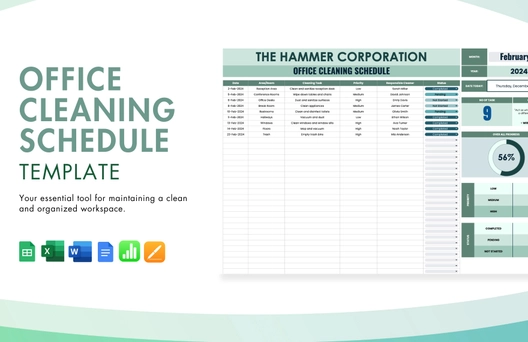 Office Cleaning Schedule