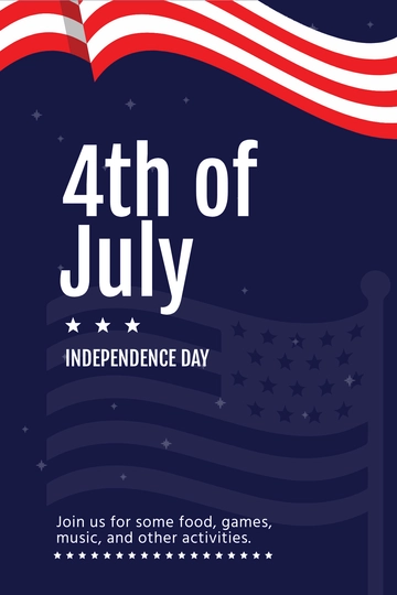 Free 4th of July Pinterest Pin Template to Edit Online