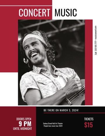 Free Music Event Flyer Template to Edit Online