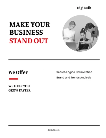 Free Simple Marketing Flyer Template to Edit Online