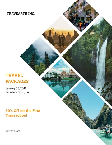 Free Sample Travel Company Flyer Template to Edit Online