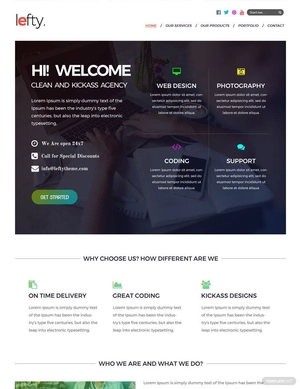 Web Design Portfolio PSD Website Template