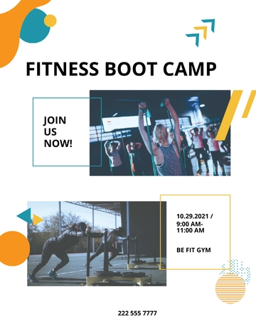 Free Fitness Boot Camp Flyer Template to Edit Online