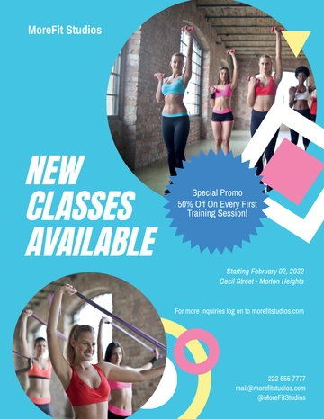 Free Fitness Class Flyer Template to Edit Online