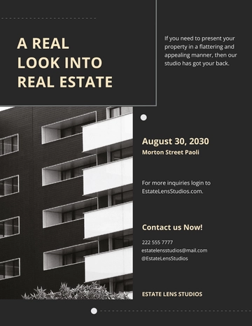 Free Real Estate Photography Flyer Template to Edit Online