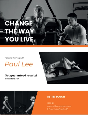 Free Personal Trainer Flyer Template to Edit Online