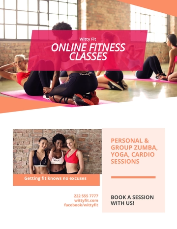 Free Fitness Health Club Flyer Template to Edit Online