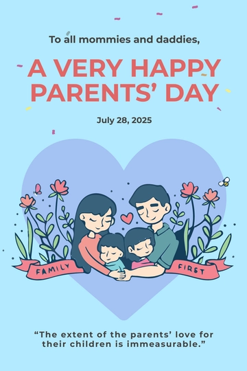 Free Parent's Day Pinterest Pin Template to Edit Online