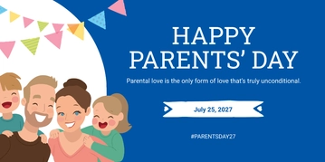 Free Parent's Day Twitter Post Template to Edit Online