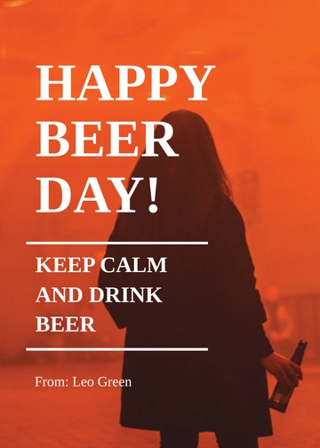Free International Beer Day Template to Edit Online
