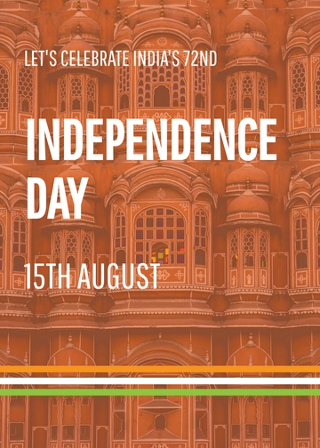 Free 15th August Indian Independence Day Template to Edit Online