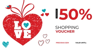 Free Valentine's Day Shopping Coupon Template to Edit Online