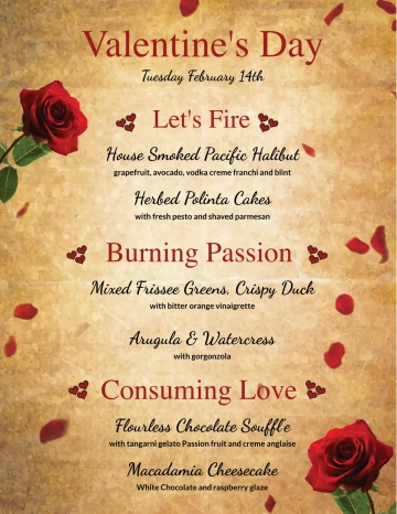 Free Valentine's Day Menu Template to Edit Online