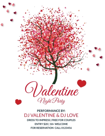 Free Sample Valentines Day Poster Template to Edit Online
