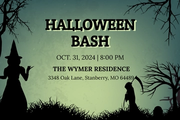 Free Halloween Bash Invitation Template to Edit Online