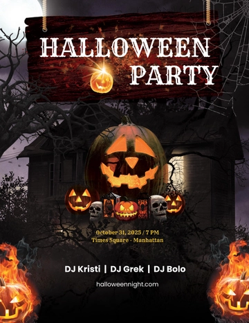 Free Halloween Horror Night Flyer Template to Edit Online