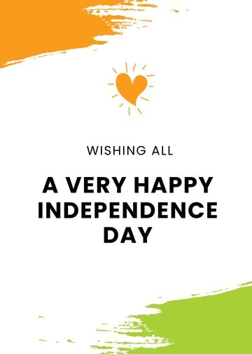 Free Independence Day 15th August Template to Edit Online