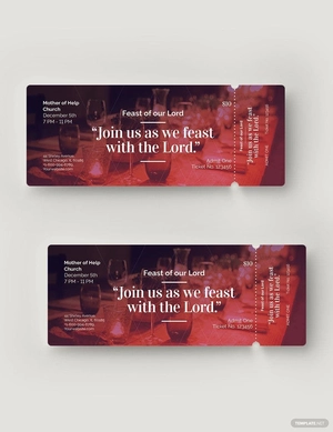 Church Banquet Ticket Template