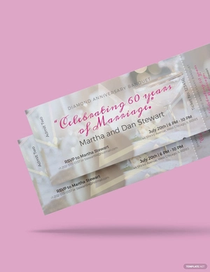 Anniversary Banquet Ticket Template