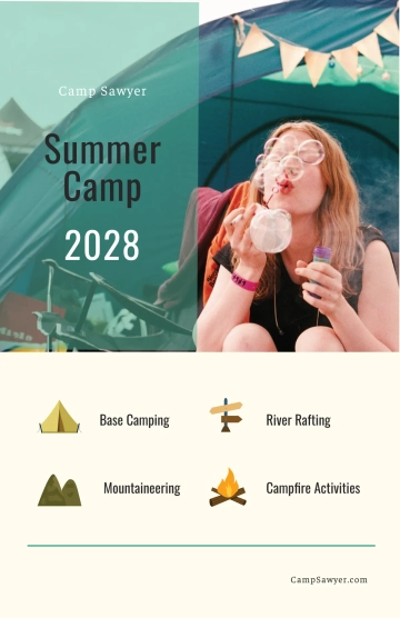 Free Summer Camp Poster Design Template to Edit Online